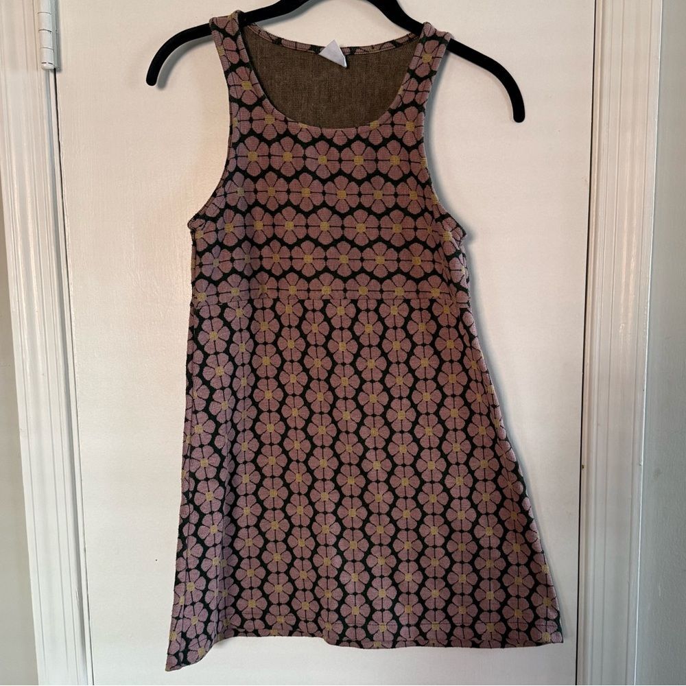 Zara Pink-Plum and Black Geometric Mini Dress Girls Size 11-12